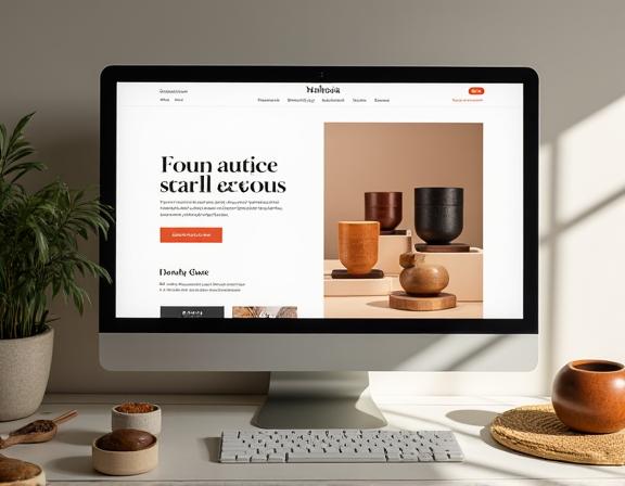 A stylish and modern e-commerce website for an artisan brand