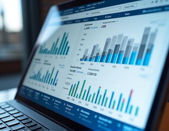 Dashboard of a modern financial technology application